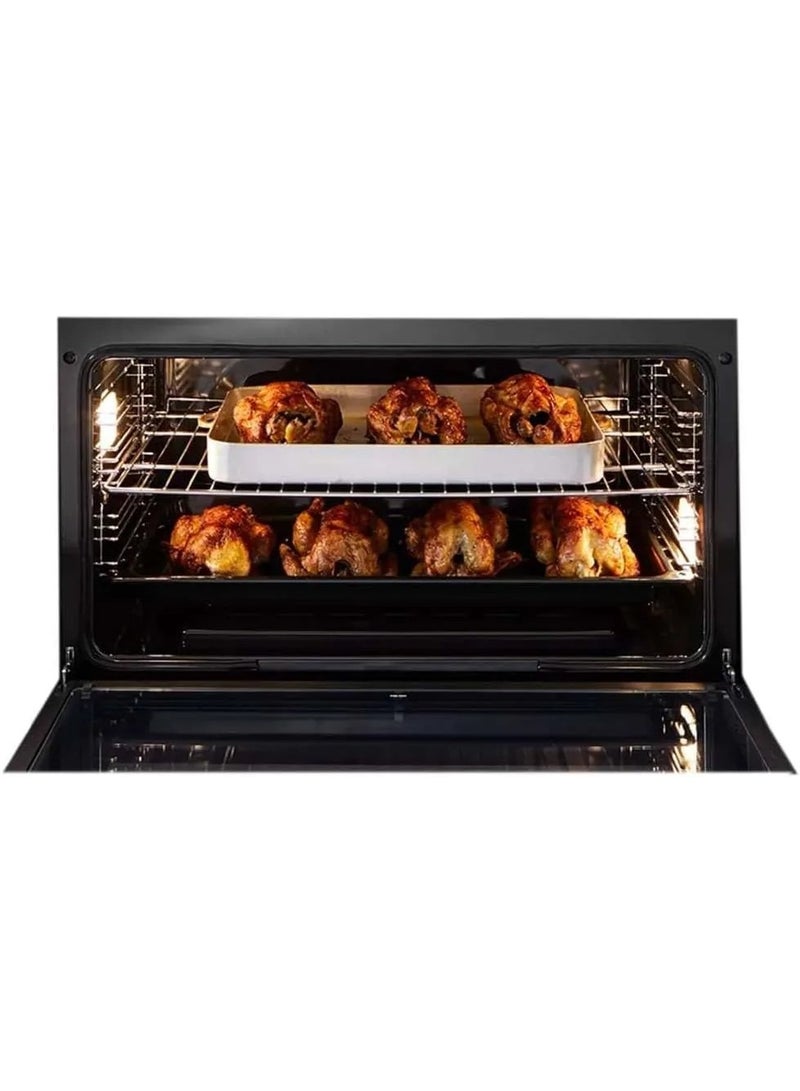 Techno Fire 80cm Gas Cooker with 5 Burners Black Finish - Image 3